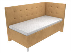 Čalouněná postel Patricia s úložným prostorem v béžové barvě