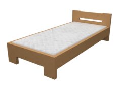 Masivní dřevěná postel Lenka s roštem. Konstrukce z poctivé bukové přírodní dřeviny.